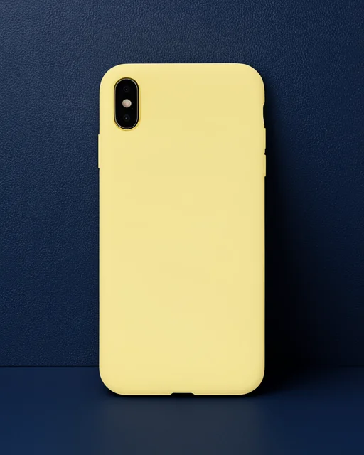 Apple İphone Xs Max Kılıf Nano İçi Kadife Silikon - Mat Sarı