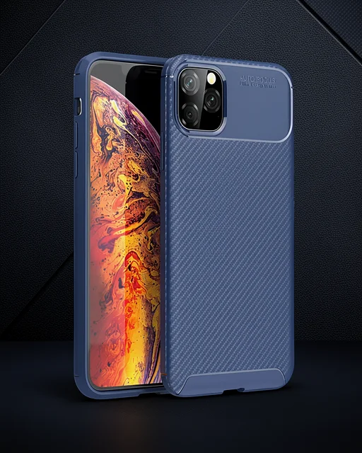 Apple İphone 11 Pro Kılıf Auto Focus Karbon Kapak - Lacivert