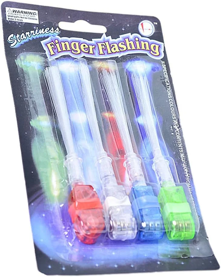 Led Işıklı Renkli Püsküllü Parmak Işığı 4 Renk 4 Adet görsel 5