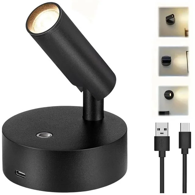 Ledx AL-XYD05 Çok Fonksiyonlu Dokunmatik Şarjlı 1200mAh Duvar Aplik 3000K-4000K-6500K TYPE-C Şarj Girişli görsel 5
