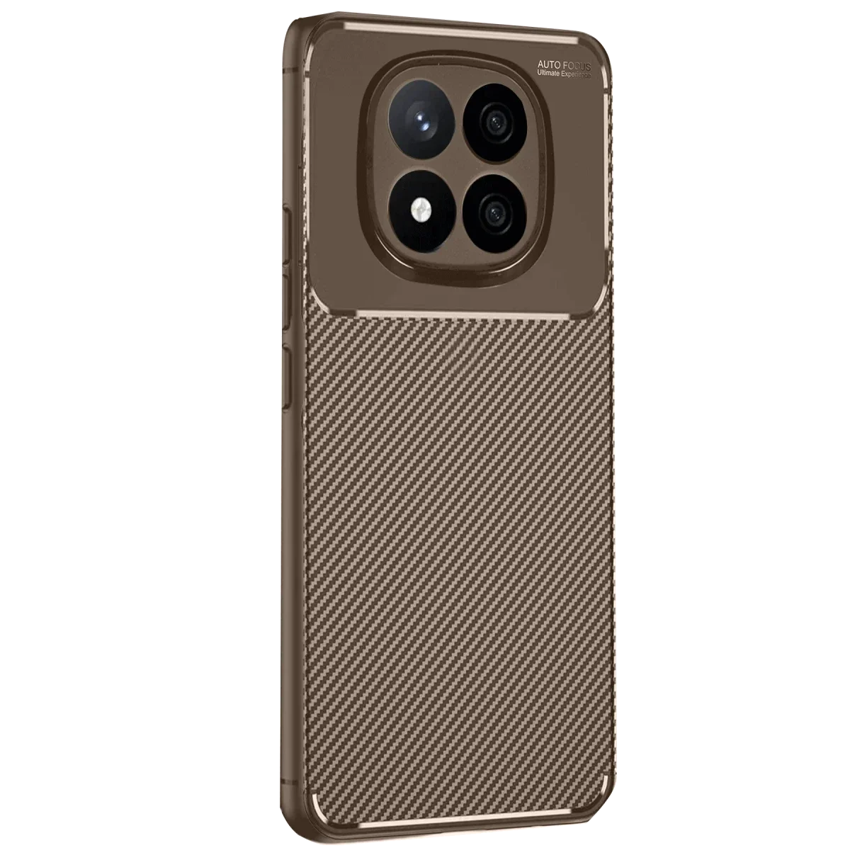 Xiaomi Redmi Note 14 Pro 4G Kılıf Auto Focus Karbon Kapak - Kahverengi görsel 3