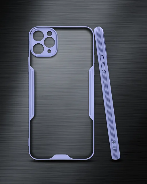 Apple İphone 11 Pro Kılıf Platin Silikon - Lila