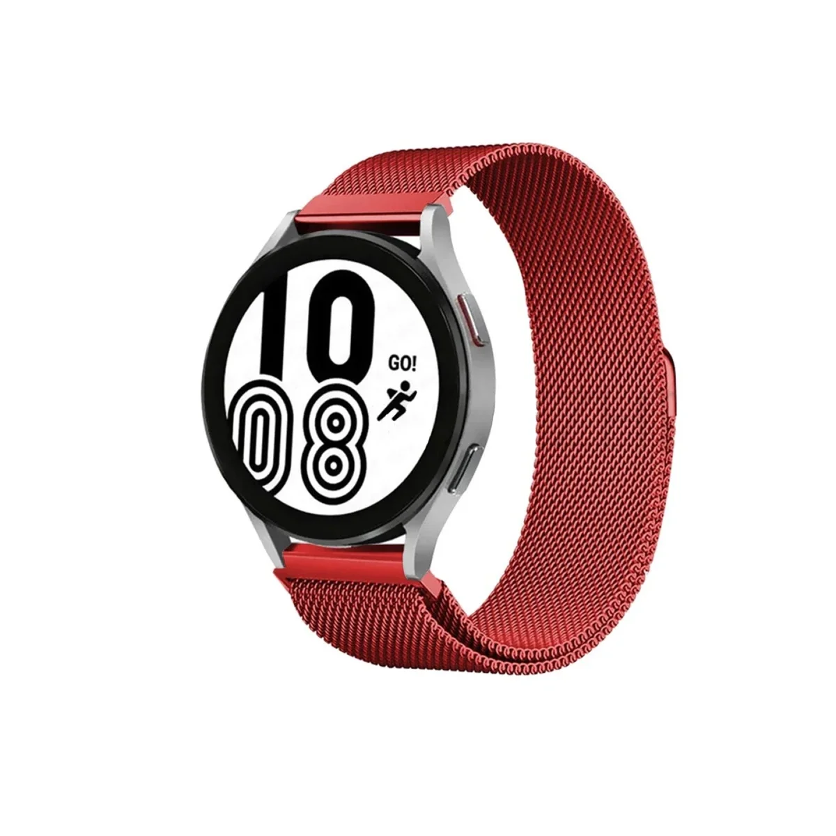Samsung Galaxy Watch 4 Metal Mıknatıslı Kordon - Kırmızı