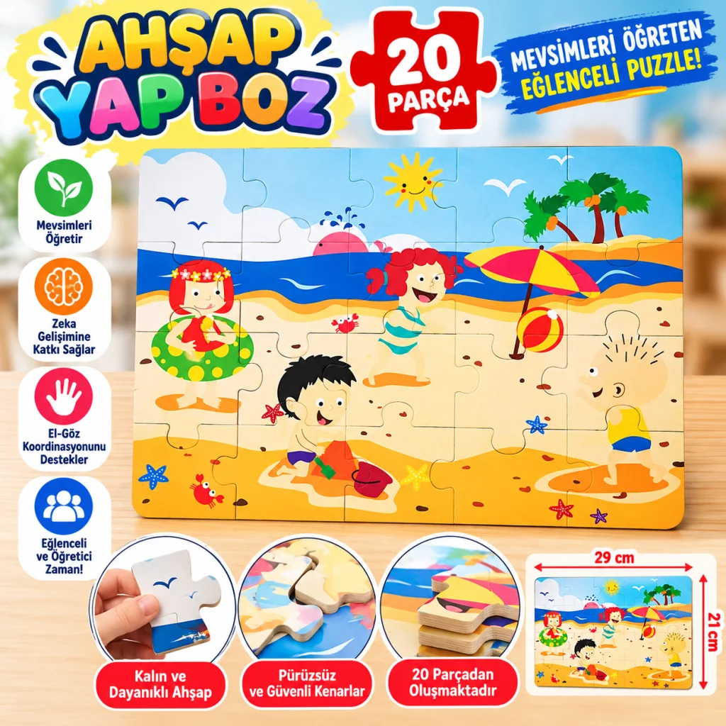 CS-1282 Yaz Ahşap Yer Puzzle