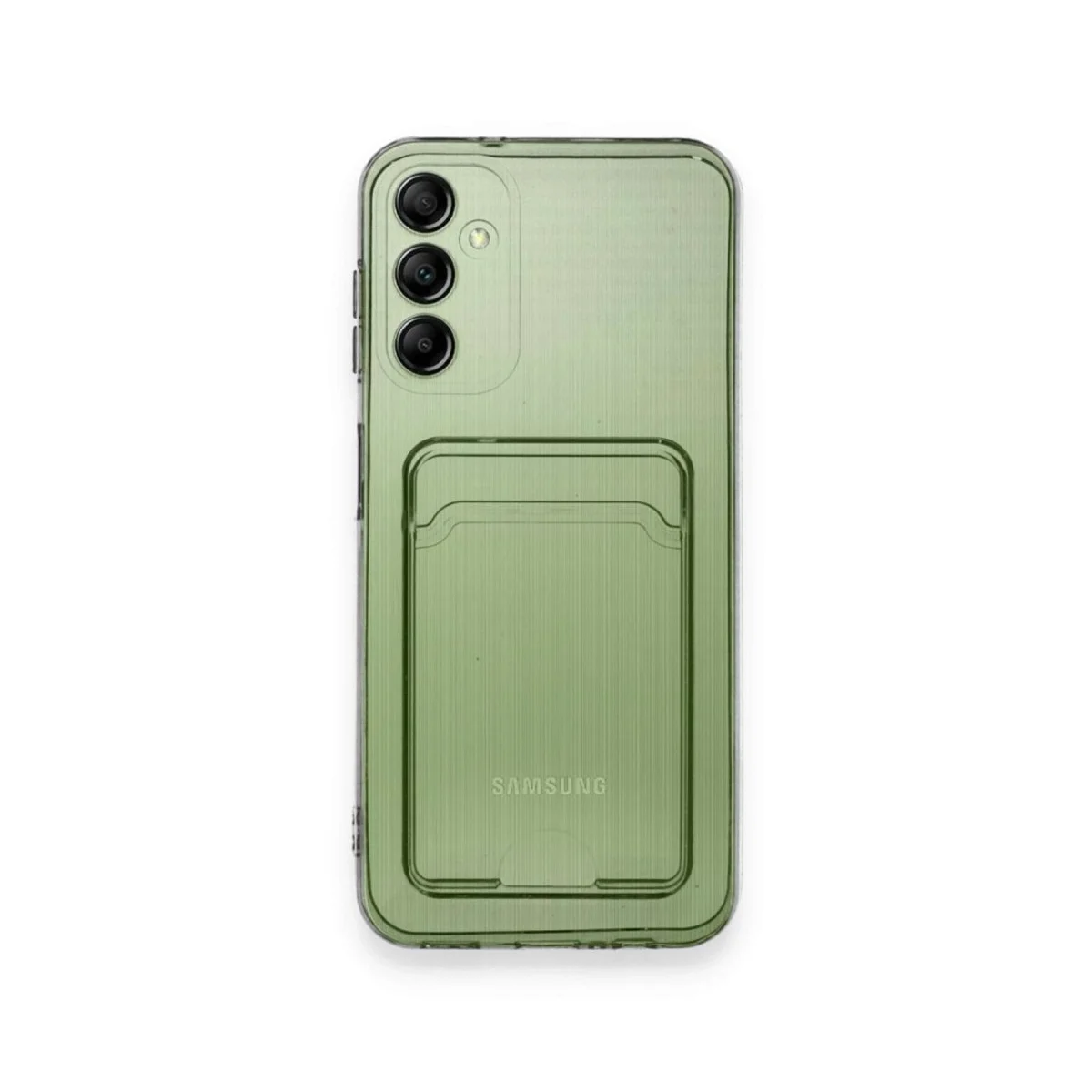 Samsung Galaxy A55 5g Kılıf Kart Şeffaf Silikon - Şeffaf görsel 2