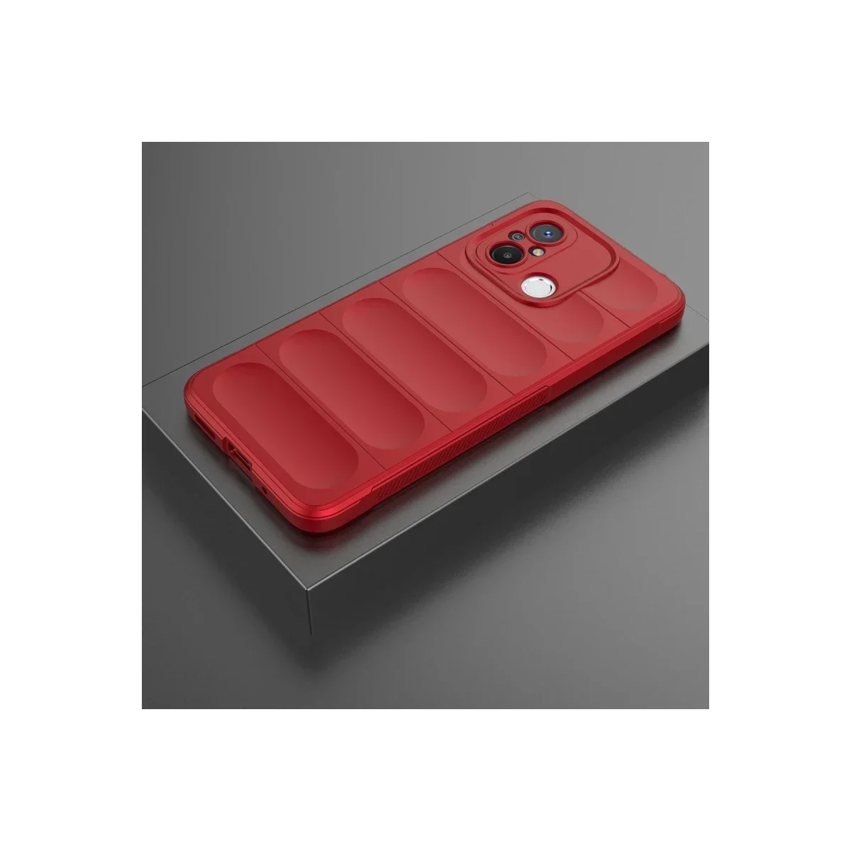 Xiaomi Redmi 12C Kılıf Optimum Silikon - Kırmızı görsel 3