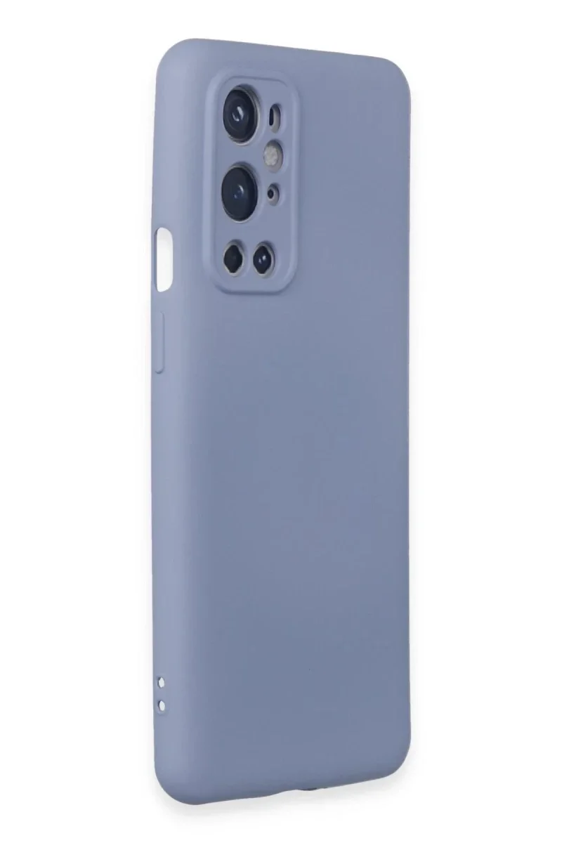One Plus 9 Pro Kılıf Nano içi Kadife Silikon - Mor görsel 2