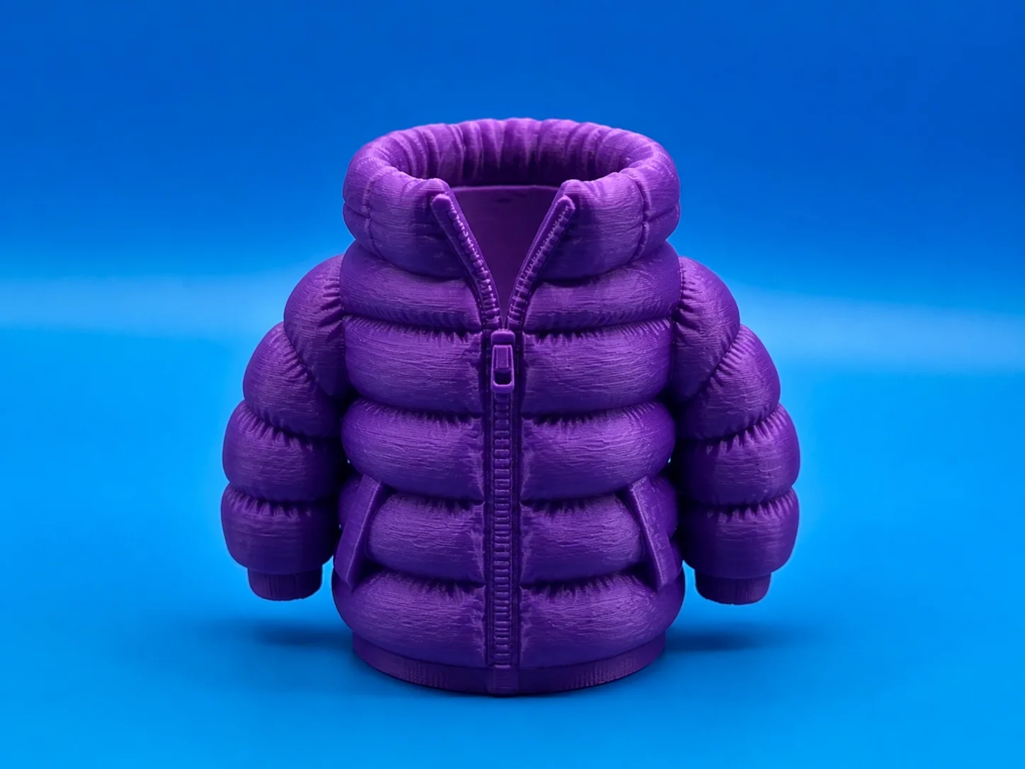 3D Baskı Şişme Mont Kalemlik - Masaüstü Organizer-Mor