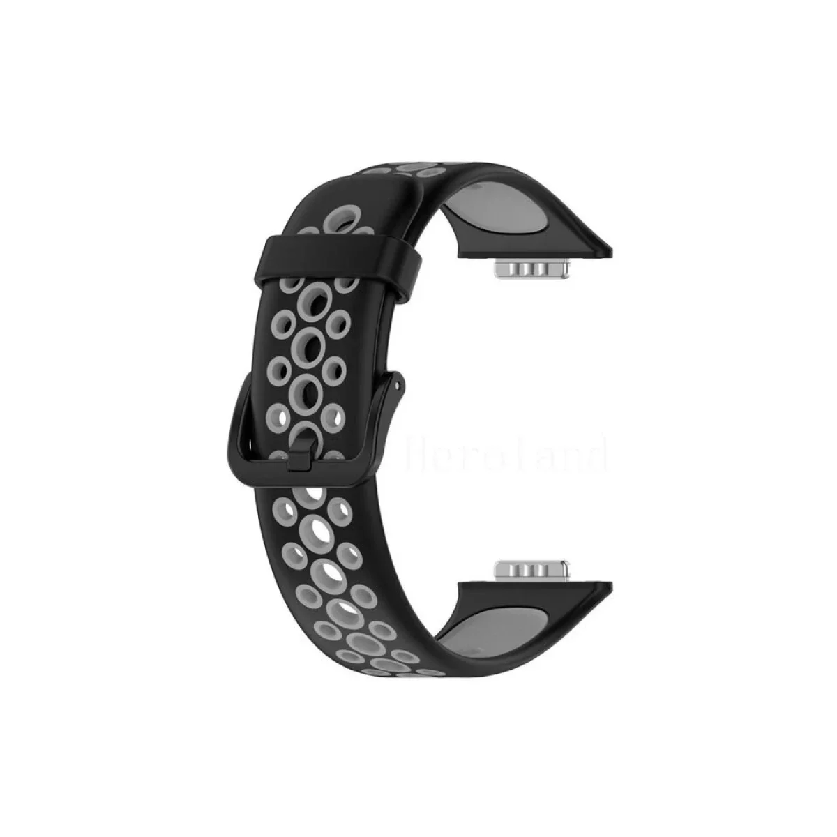 Huawei Watch Fit 2 Spor Delikli Kordon - Siyah-Gri görsel 2