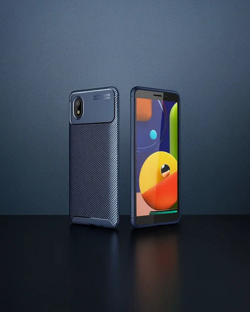 Samsung Galaxy A01 Core Kılıf Auto Focus Karbon Kapak - Lacivert