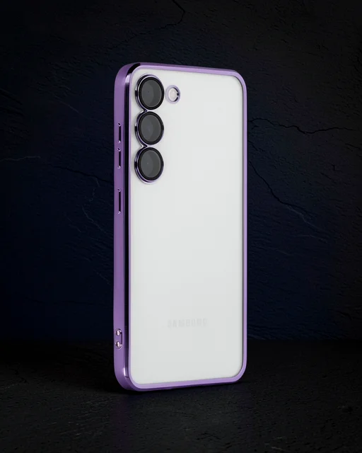 Samsung Galaxy S23 Kılıf Razer Lensli Silikon - Mor
