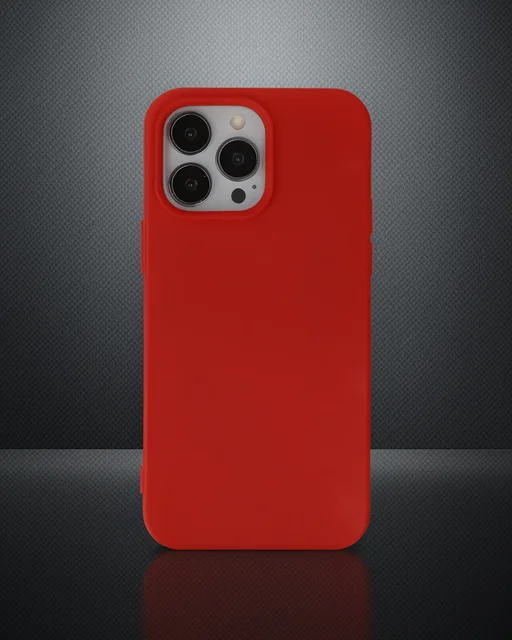 Apple İphone 14 Pro Kılıf Nano İçi Kadife Silikon - Kırmızı