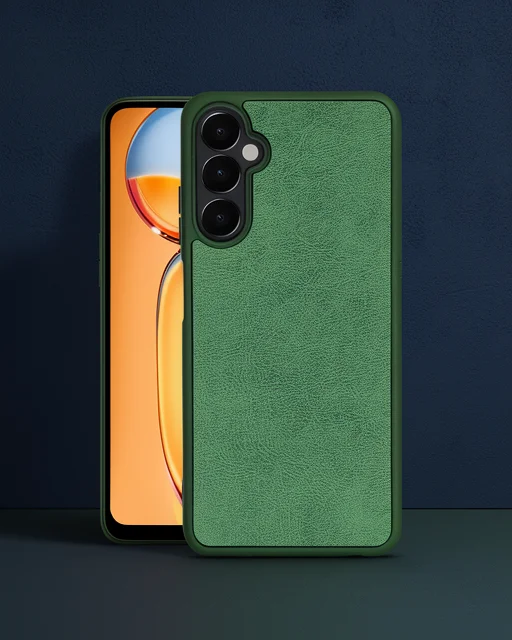 Samsung Galaxy A05s Kılıf Aras Deri Kapak - Koyu Yeşil