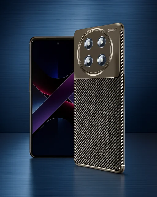 Honor Magic 7 Lite Kılıf Auto Focus Karbon Kapak - Kahverengi