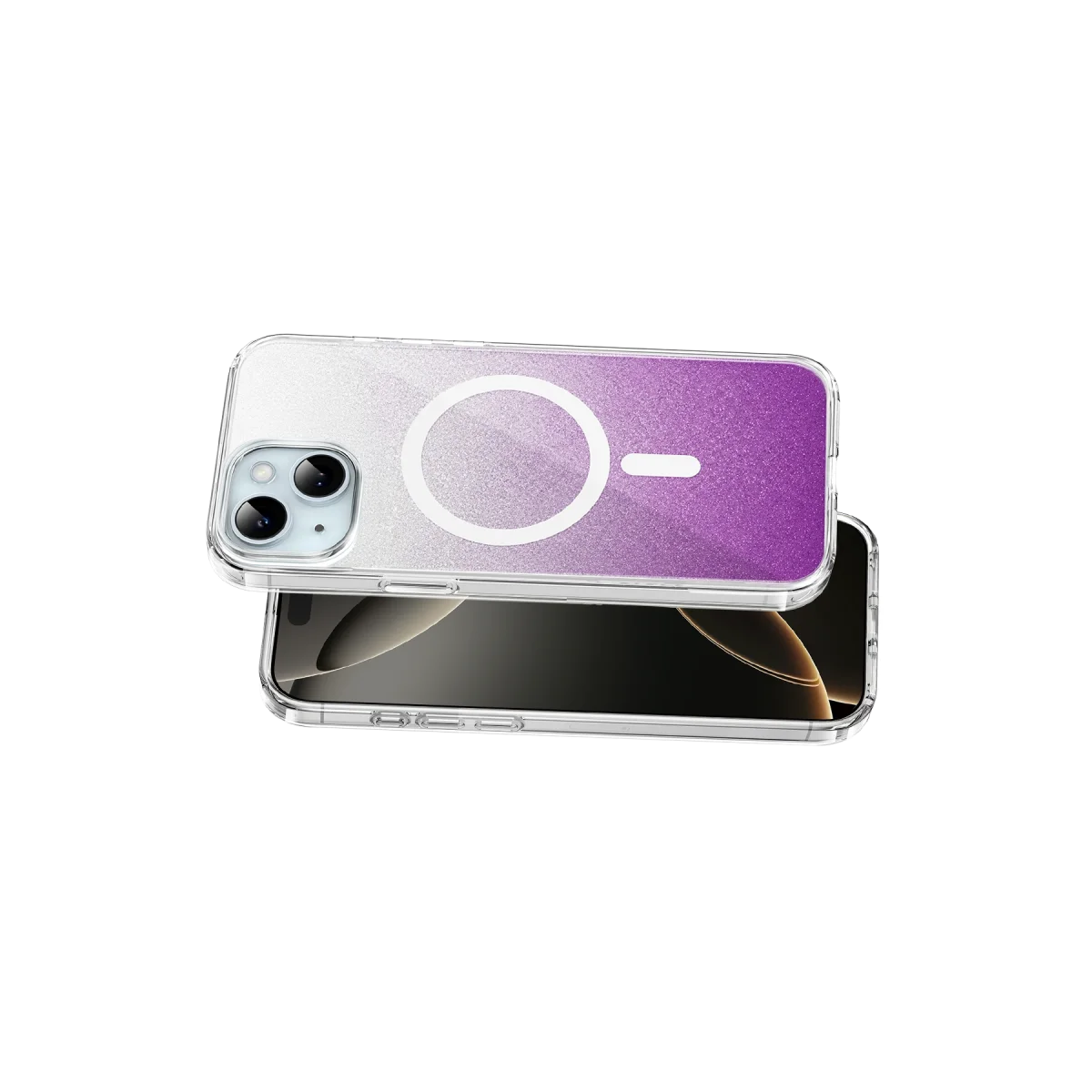 Onegif Apple iPhone 14 Sora Simli Magsafe Kapak - Mor görsel 3