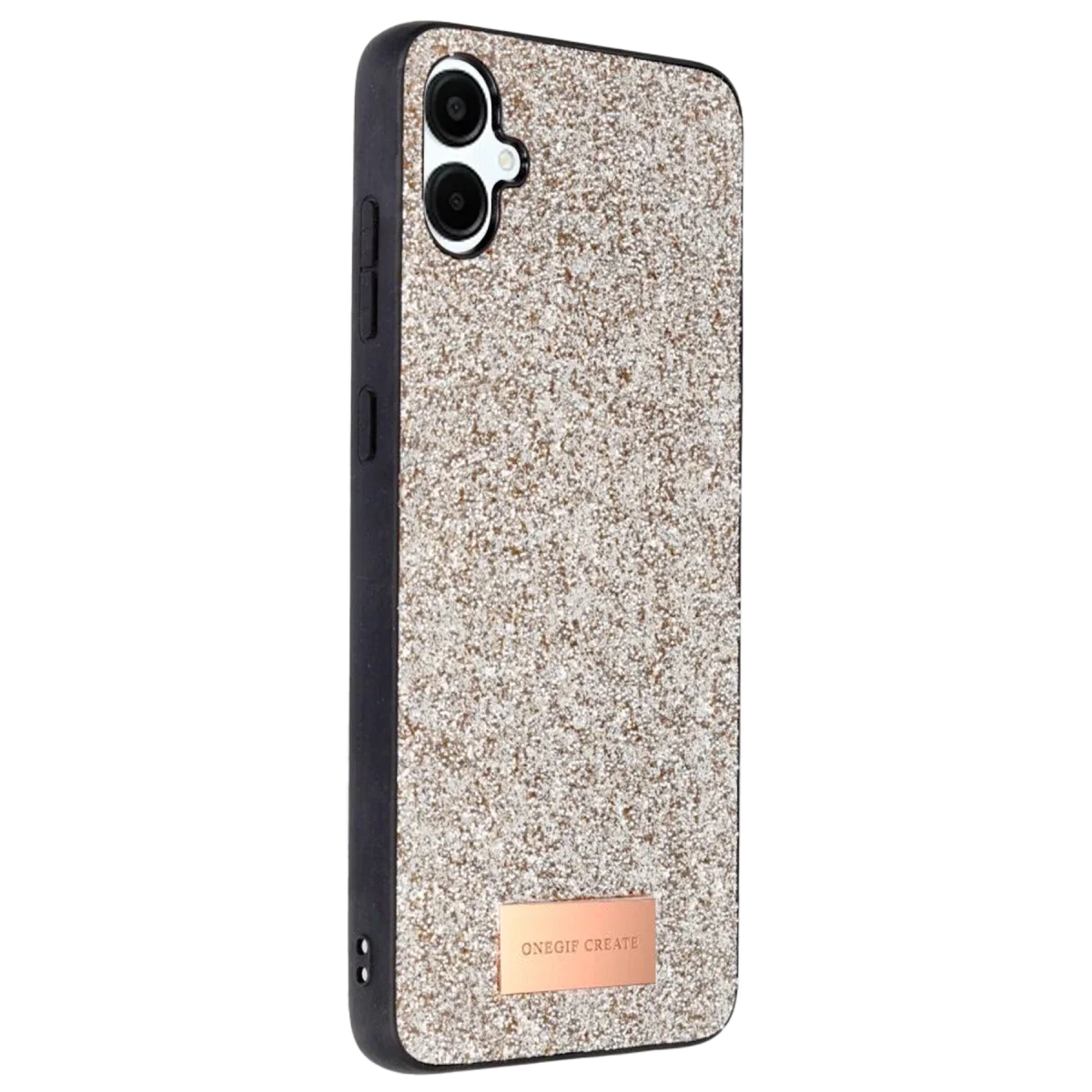 Onegif Samsung Galaxy A06 Bright Simli Kapak - Gold