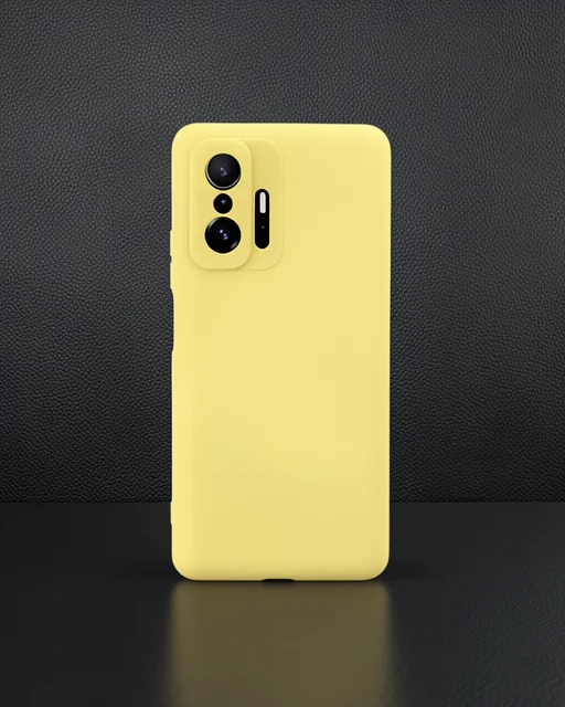 Xiaomi Mi 11t Pro Kılıf Nano İçi Kadife Silikon - Sarı
