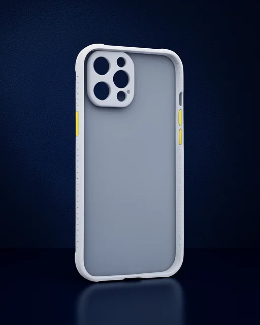 Apple İphone 12 Pro Max Kılıf Miami Şeffaf Silikon - Lila