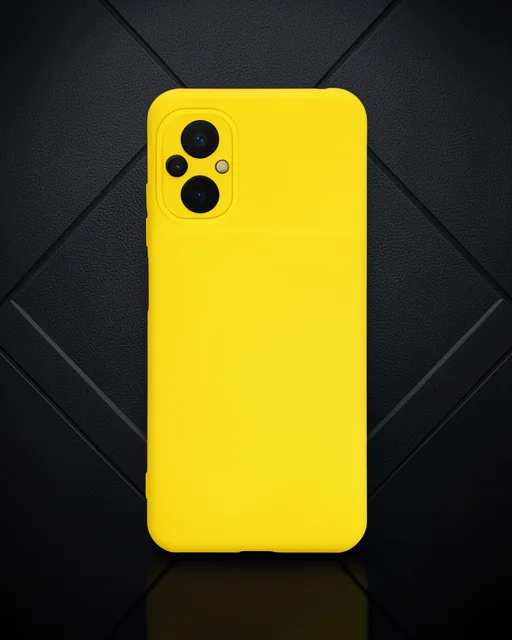 Xiaomi Poco M5 Kılıf Nano İçi Kadife Silikon - Sarı