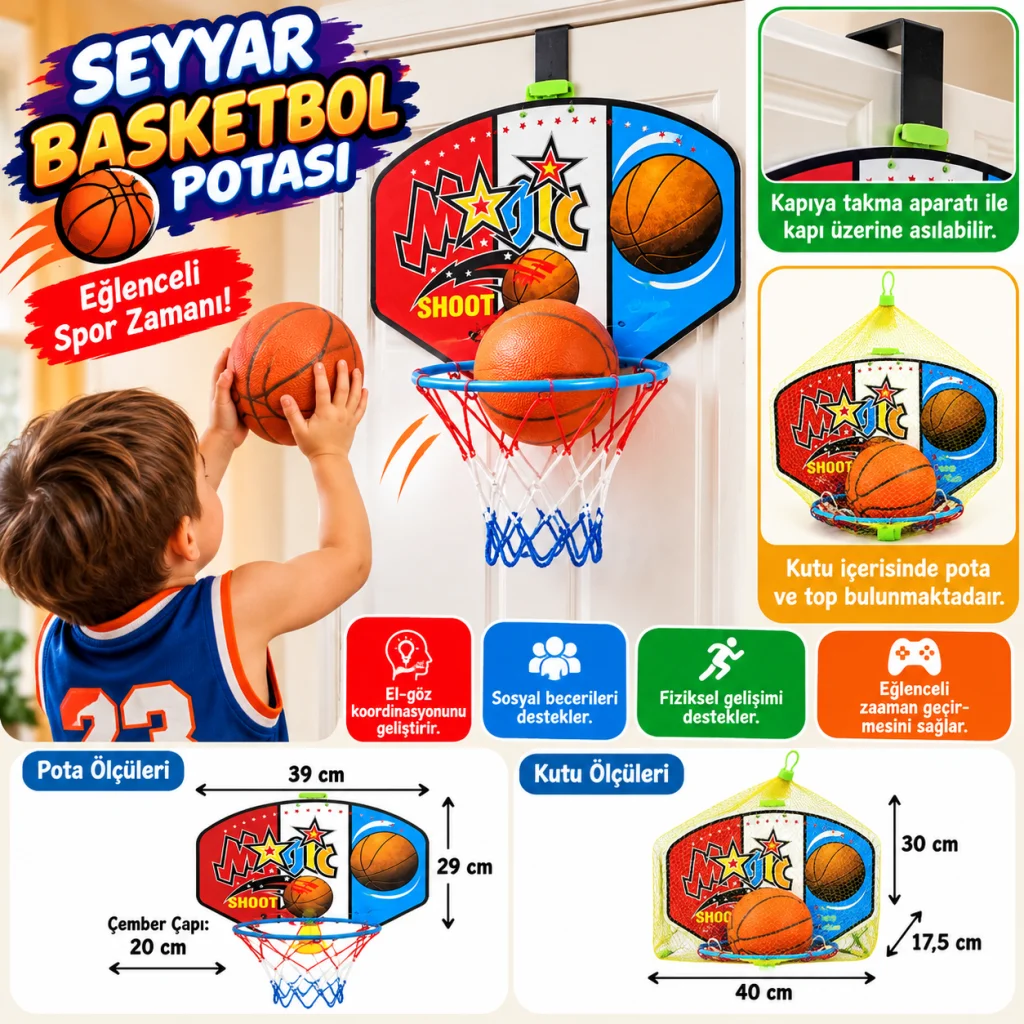 109 Orta Boy Ahşap Pota