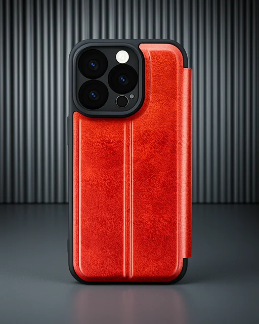 Apple İphone 16 Pro Max Kılıf Flip Cover - Kırmızı