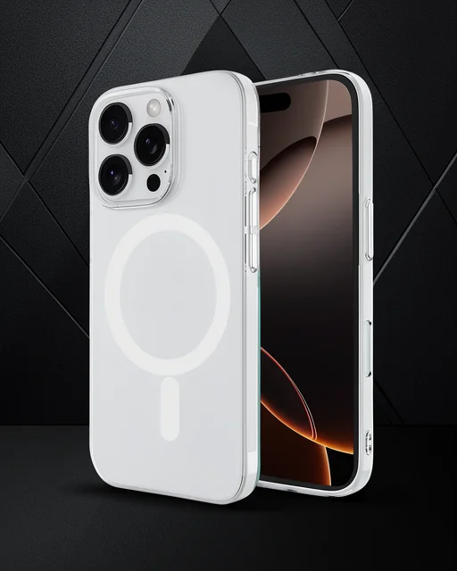 Apple İphone 16 Pro Kılıf Magneticsafe Şeffaf Silikon - Şeffaf