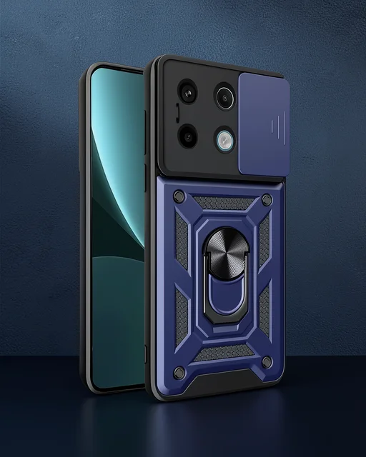 Xiaomi Redmi Note 13 Pro 4g Pars Lens Yüzüklü Silikon - Lacivert