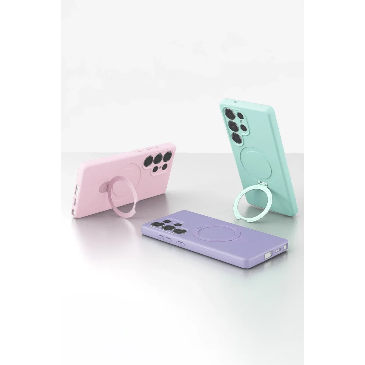 Samsung Galaxy S23 Ultra Regal Magsafe Standlı Kapak - Derin Mor görsel 5