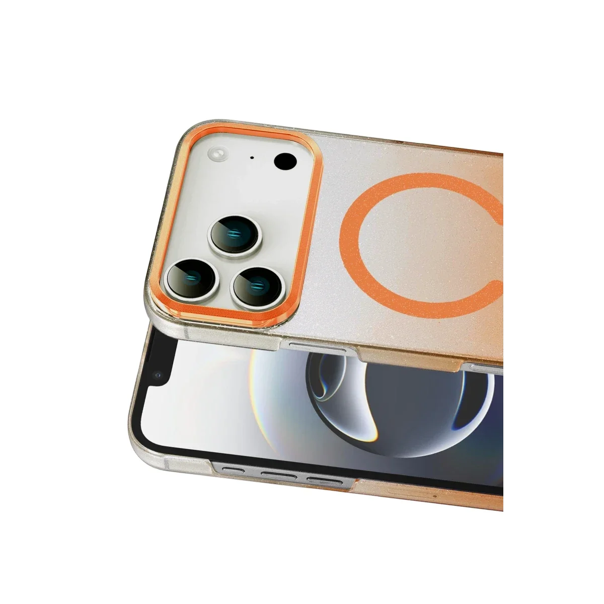 Apple iPhone 17 Pro Max Glossy Magsafe Kapak - Turuncu görsel 2