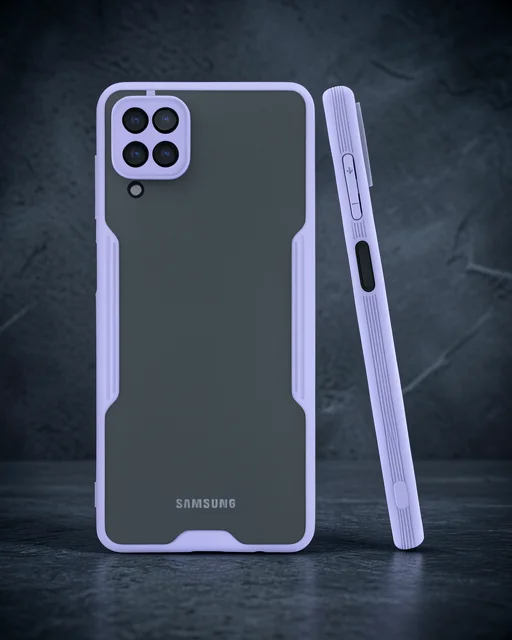 Samsung Galaxy A22 Kılıf Platin Silikon - Lila