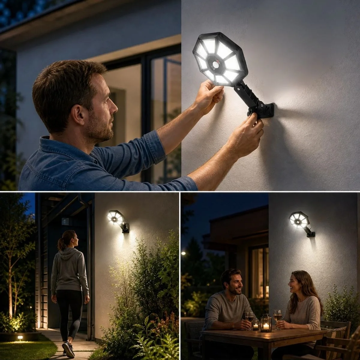 168B Solar LED Büyük Dış Mekân Lambası, Hareket Sensörlü, Kumandalı, 3 Modlu Ultra Parlak COB Işık, Su Geçirmez Kablosuz Duvar Apliği görsel 2