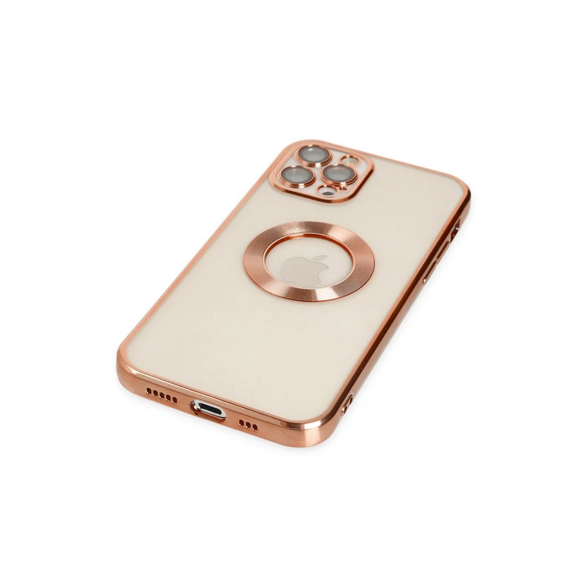 Apple İphone 12 Pro Kılıf Slot Silikon - Rose Gold görsel 3
