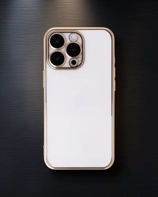 Apple İphone 13 Pro Max Kılıf Razer Lensli Silikon - Gold