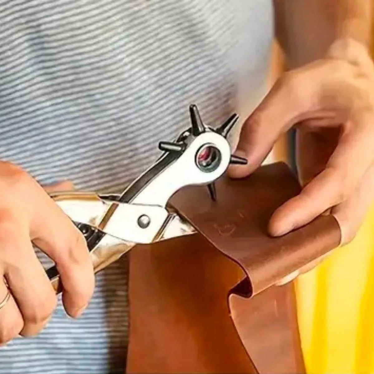 6 Farklı Boyutta Kemer Delme Pensesi Kemer Delici Delik Açıcı Aparat görsel 4