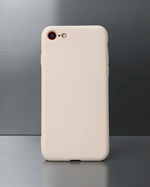Apple İphone 7 Kılıf First Silikon - Krem
