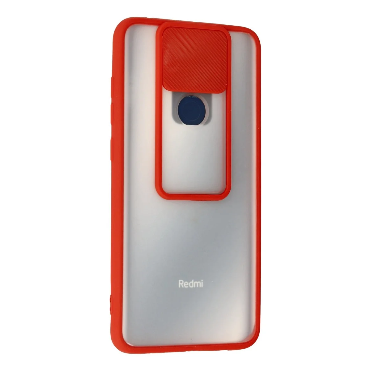 Xiaomi Redmi Note 9 Kılıf Palm Buzlu Kamera Sürgülü Silikon - Kırmızı görsel 3