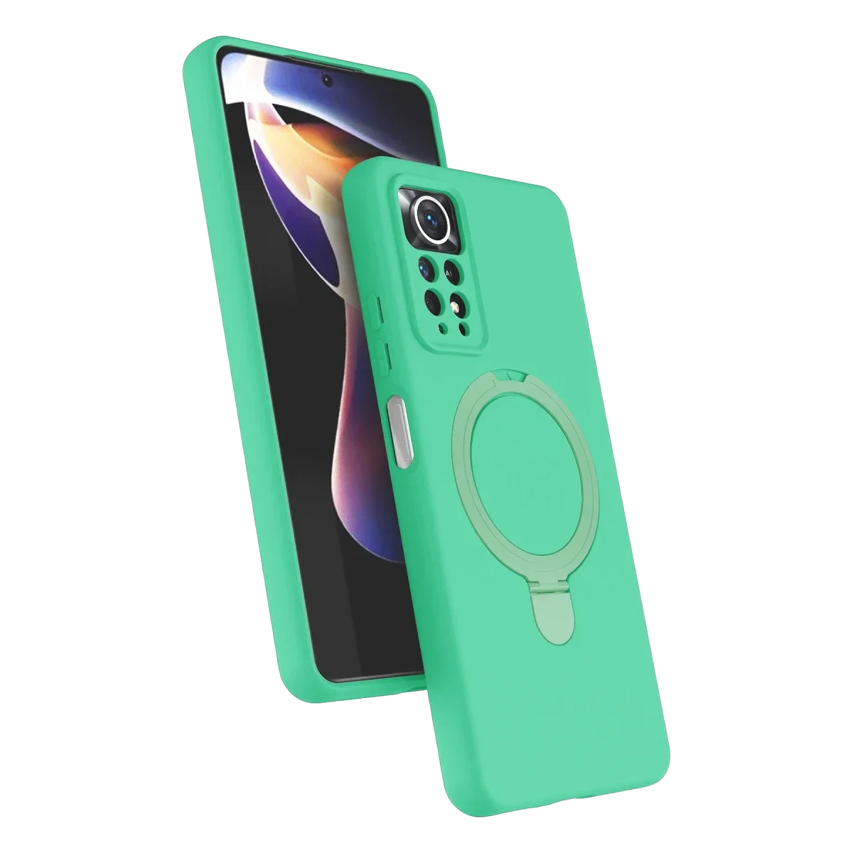 Xiaomi Redmi Note 12 Pro 4G Regal Magsafe Standlı Kapak - Yeşil
