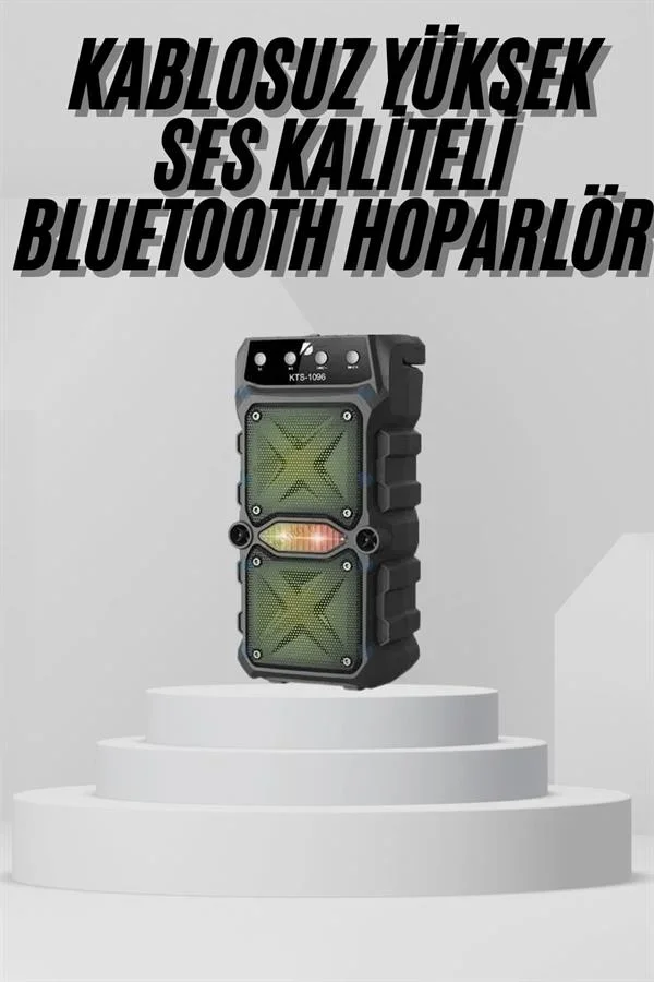 Bluetooth Hoparlör Yüksek Ses Kaliteli Büyük Boy Çift Çıkışlı Ses Bombası görsel 2