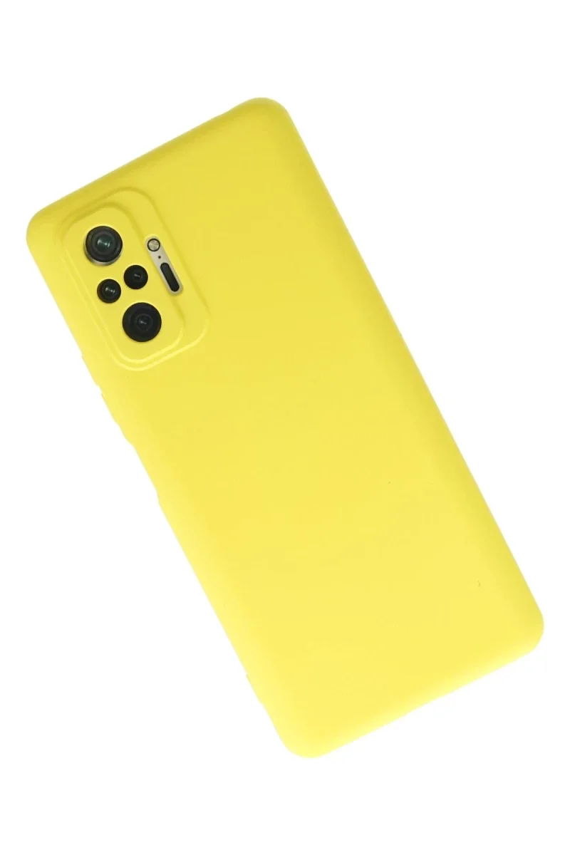 Xiao Red Note 10 Pro Kılıf Nano içi Kadife Silikon - Sarı görsel 3
