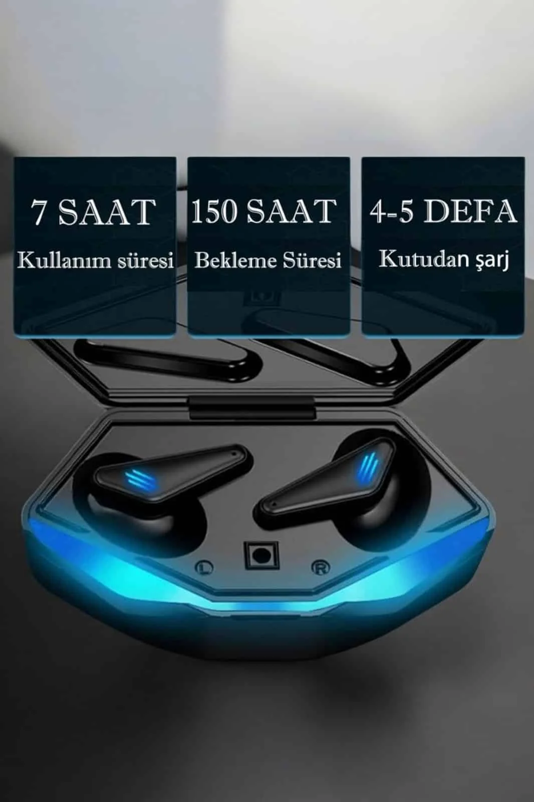 Bluetooth Oyuncu Kulaklığı ANC Özelliği Yüksek Ses Kaliteli görsel 3