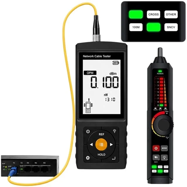 Novacom NVC-LT300S 3’’ Lcd Ekranlı Tdr Metraj - Pse Voltaj - Fiber Optik Kablo Test Cihazı görsel 3