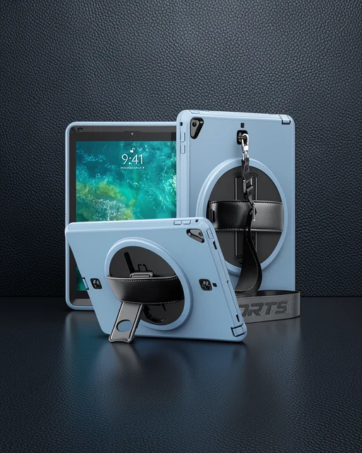 Apple İpad 5 Air 9.7 Kılıf Strap-c Otterbox Tablet Kapak - Mavi