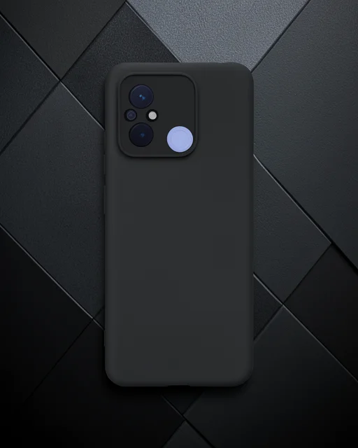 Xiaomi Redmi 12c Kılıf Nano İçi Kadife Silikon - Siyah