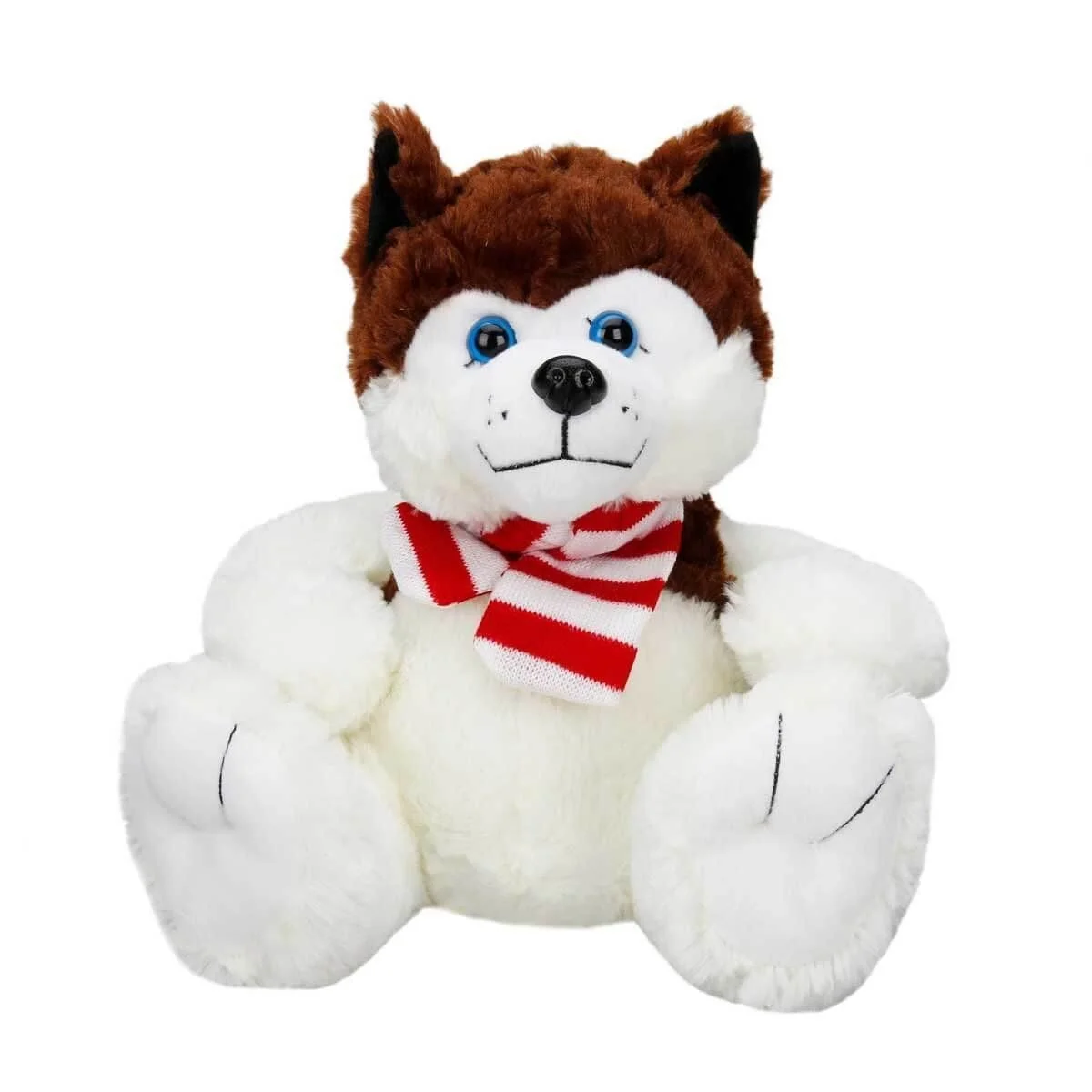 1030 Oturan Husky Atkılı Köpek 30 cm görsel 2