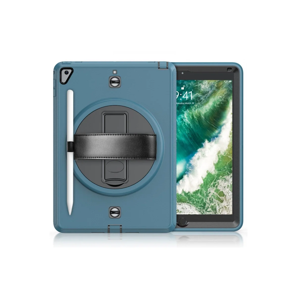Apple İpad 5 Air 9.7 Kılıf Strap-c Otterbox Tablet Kapak - Mavi görsel 2