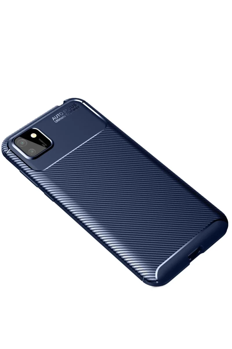 Huawei Y5P Kılıf Auto Focus Karbon Kapak - Lacivert görsel 2