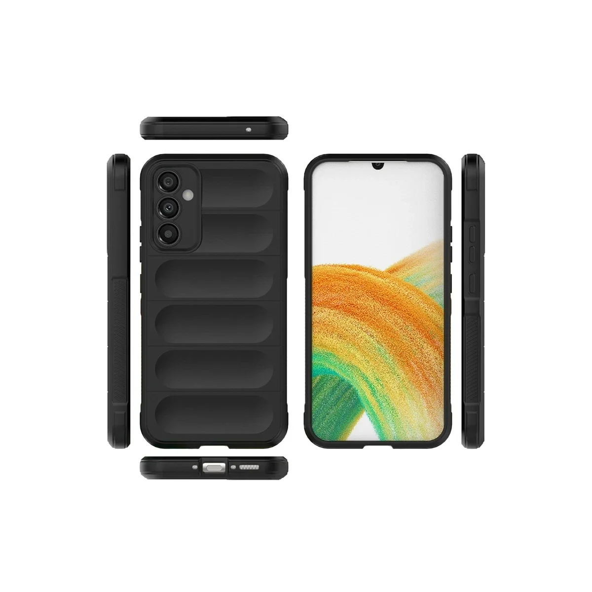 Samsung Galaxy A05S Kılıf Optimum Silikon - Siyah görsel 2