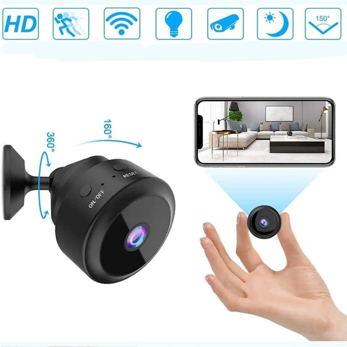 HD Mini Kamera Şarjlı görsel 4