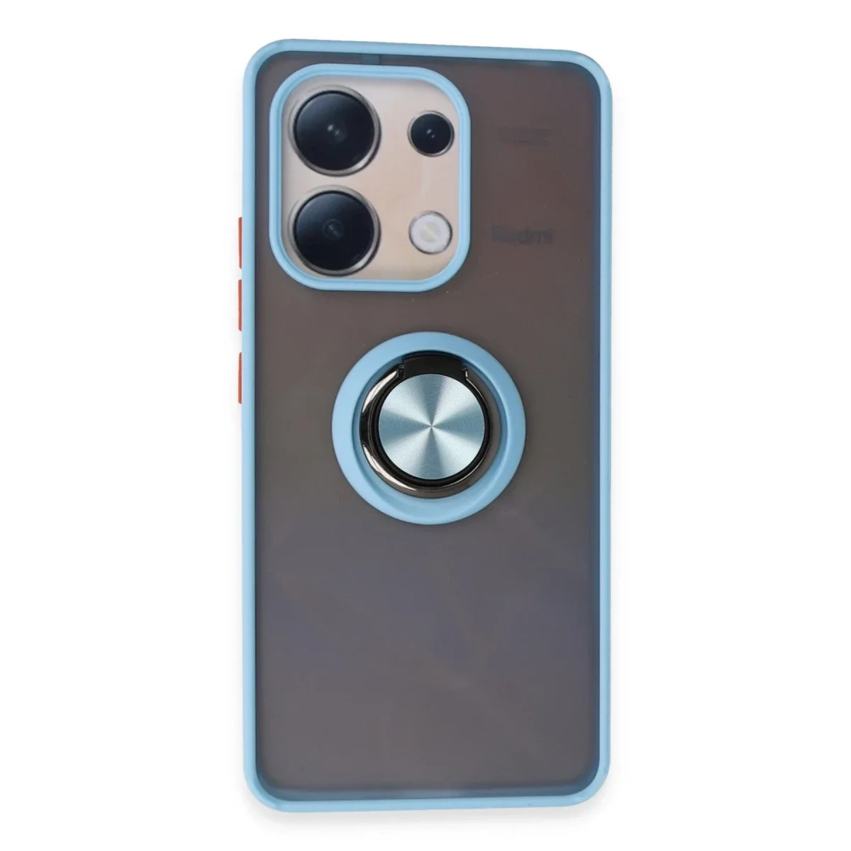 Xiaomi Redmi Note 13 4G Kılıf Montreal Yüzüklü Silikon Kapak - Buz Mavi