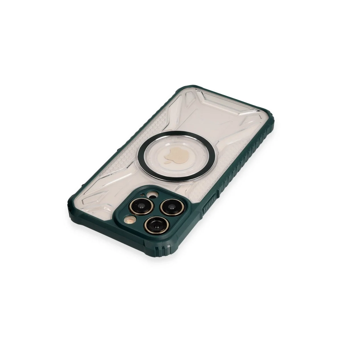 Apple İphone 14 Pro Max Kılıf Prag Magneticsafe Kapak - Koyu Yeşil görsel 3